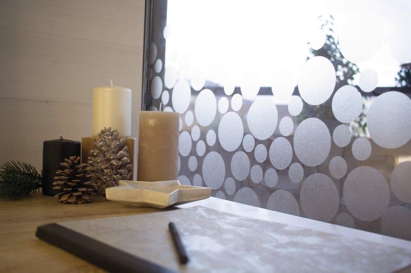 d-c-fix 338-0031 Privacy Glass Reusable Static Cling Window Film, Milky, 17" x 59" Roll - Image 2